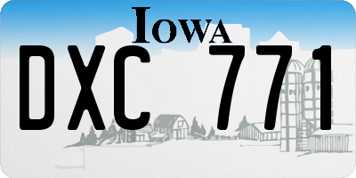 IA license plate DXC771
