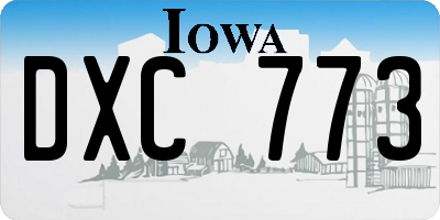 IA license plate DXC773