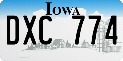IA license plate DXC774