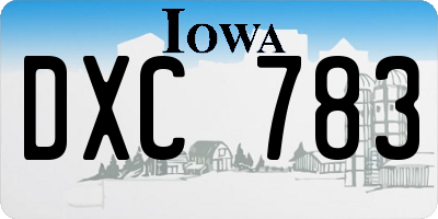 IA license plate DXC783