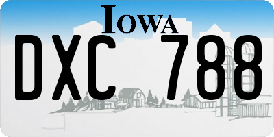 IA license plate DXC788