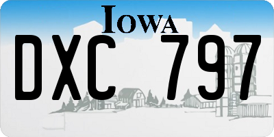 IA license plate DXC797