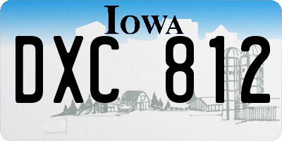 IA license plate DXC812