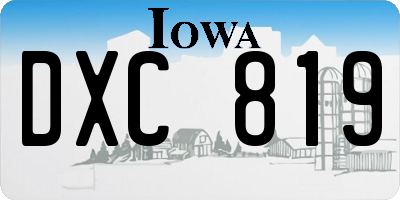 IA license plate DXC819