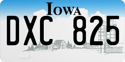 IA license plate DXC825