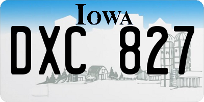 IA license plate DXC827
