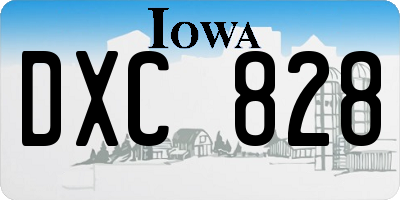 IA license plate DXC828