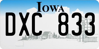 IA license plate DXC833