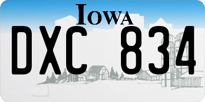 IA license plate DXC834