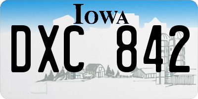 IA license plate DXC842