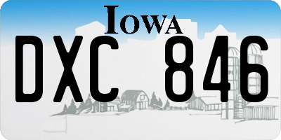 IA license plate DXC846