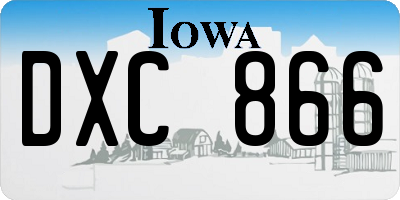 IA license plate DXC866