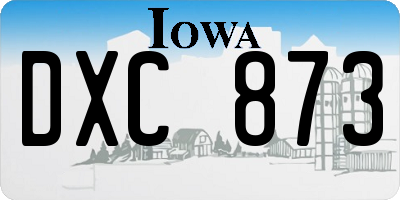 IA license plate DXC873