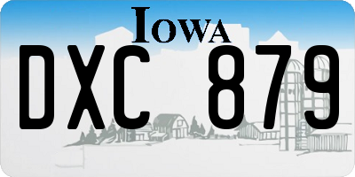 IA license plate DXC879
