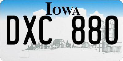 IA license plate DXC880