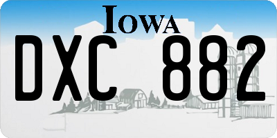 IA license plate DXC882