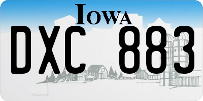 IA license plate DXC883