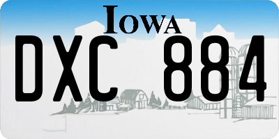 IA license plate DXC884
