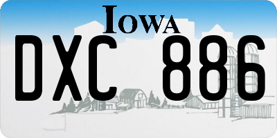 IA license plate DXC886