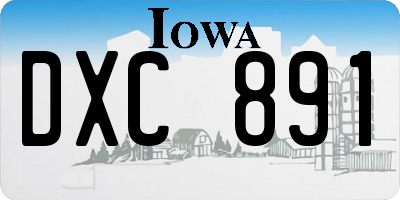 IA license plate DXC891