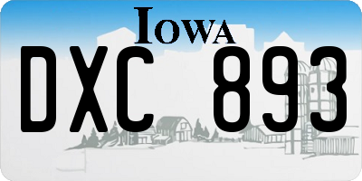 IA license plate DXC893