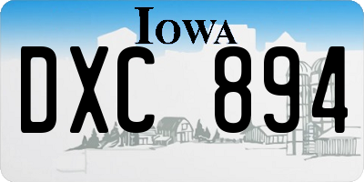 IA license plate DXC894