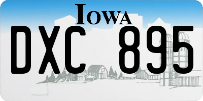 IA license plate DXC895