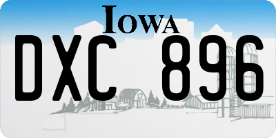 IA license plate DXC896