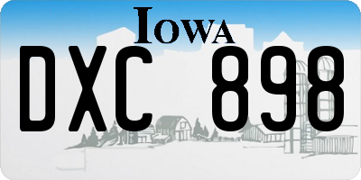 IA license plate DXC898