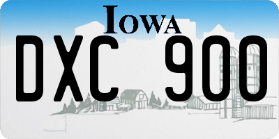 IA license plate DXC900