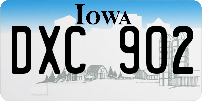 IA license plate DXC902