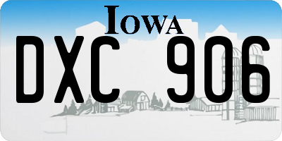 IA license plate DXC906