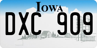 IA license plate DXC909