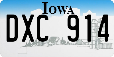 IA license plate DXC914