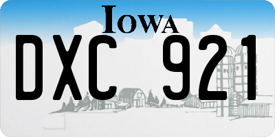 IA license plate DXC921