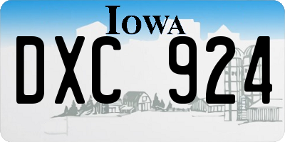 IA license plate DXC924