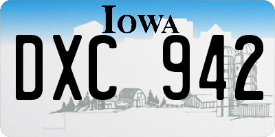 IA license plate DXC942