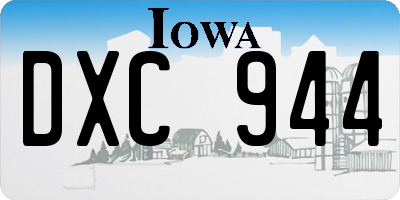 IA license plate DXC944