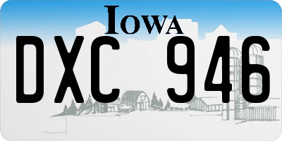 IA license plate DXC946