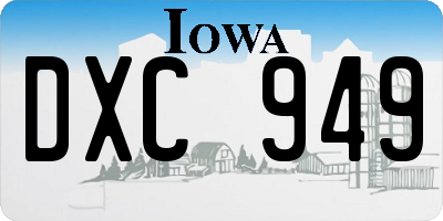 IA license plate DXC949