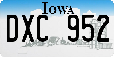 IA license plate DXC952