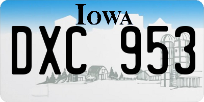 IA license plate DXC953