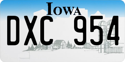 IA license plate DXC954