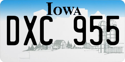 IA license plate DXC955