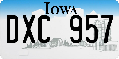 IA license plate DXC957