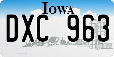 IA license plate DXC963