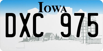 IA license plate DXC975