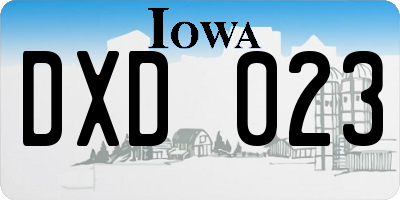IA license plate DXD023