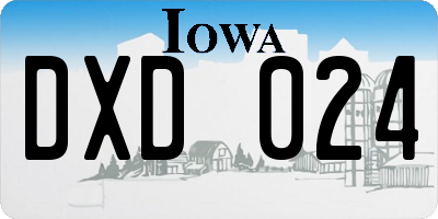 IA license plate DXD024