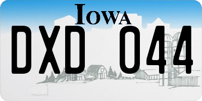 IA license plate DXD044